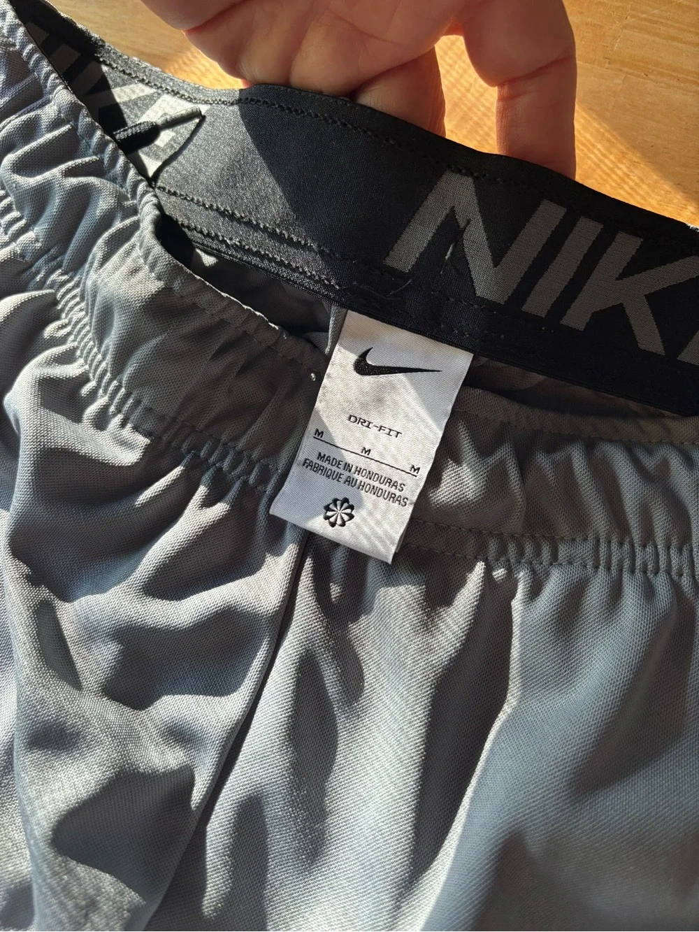 Nike Men's Athletic Shorts Gray with Black Swoosh